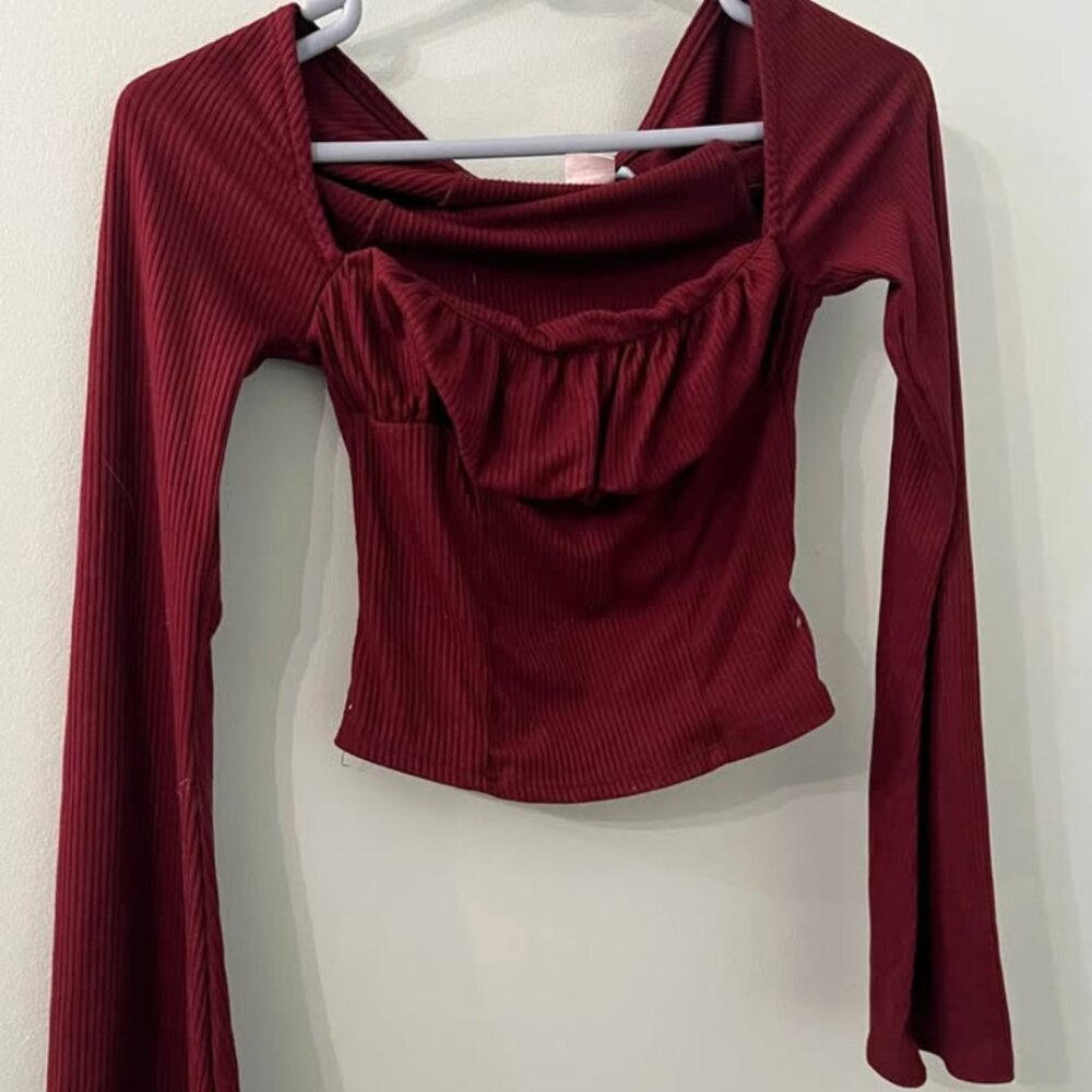 Urban Outfitters Red Long sleeve top XS